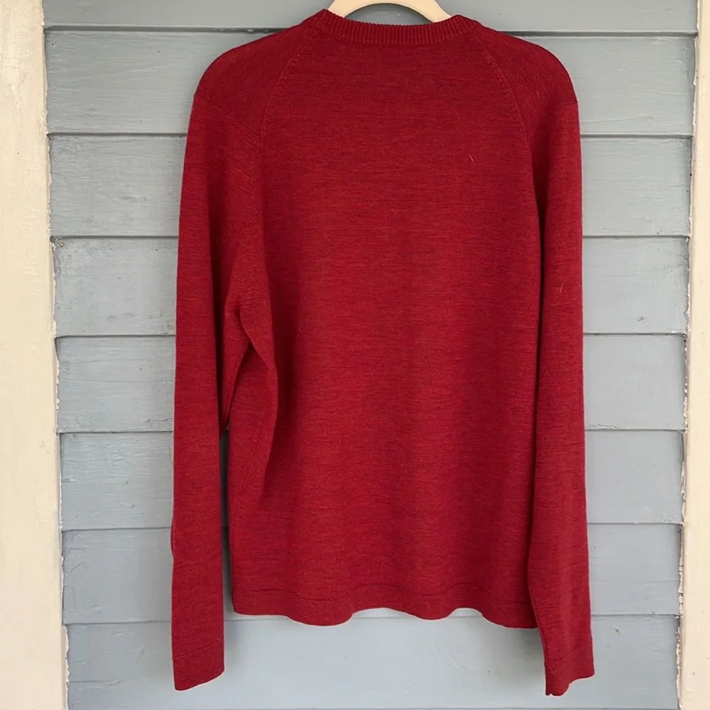 J. Crew Burgundy Crewneck Wool Sweater